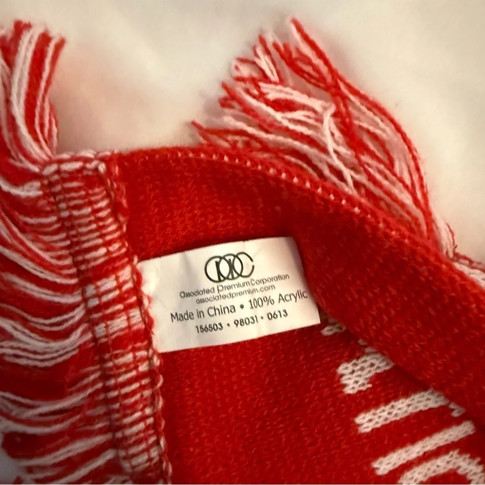 NWOT MLB Washington Nationals Coca Cola Nattitude Knit Scarf with Fringe